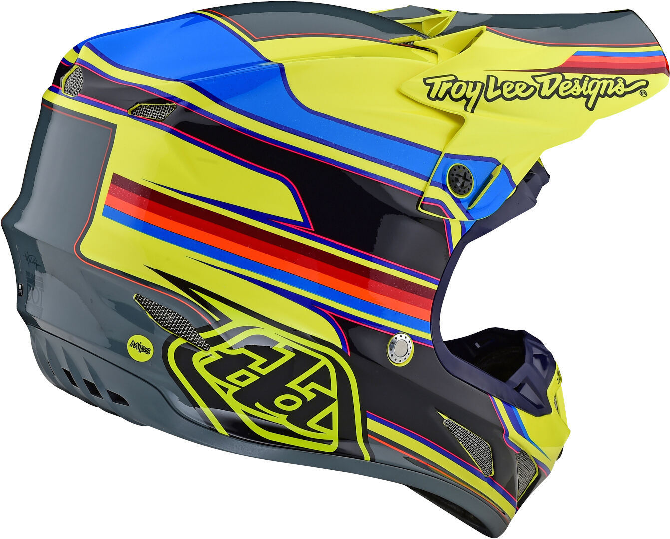 Troy Lee Designs SE4 Speed MIPS Motocross Helm gelb/grau M Abbildung 5