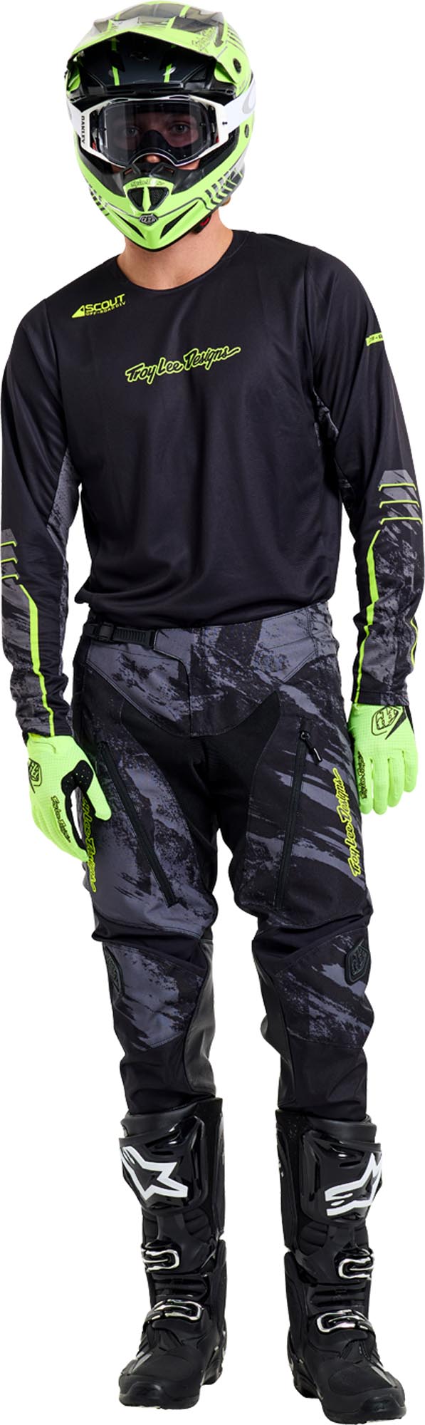 Troy Lee Designs Scout GP Pro Slab Motocrossbukser Sort 28 Figur 2