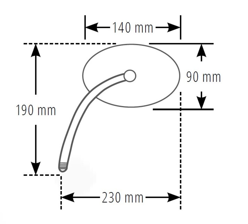 HIGHSIDER smart Styre Spegel Universal Svart (Par) Figur 5