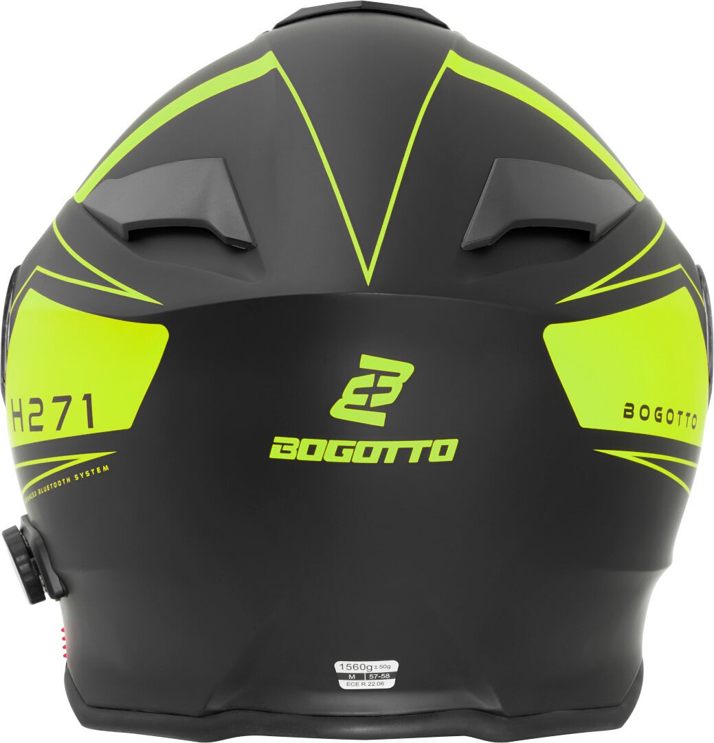 Bogotto H271 BT Taog Bluetooth Hjelm sort mat/gul XL Figur 6