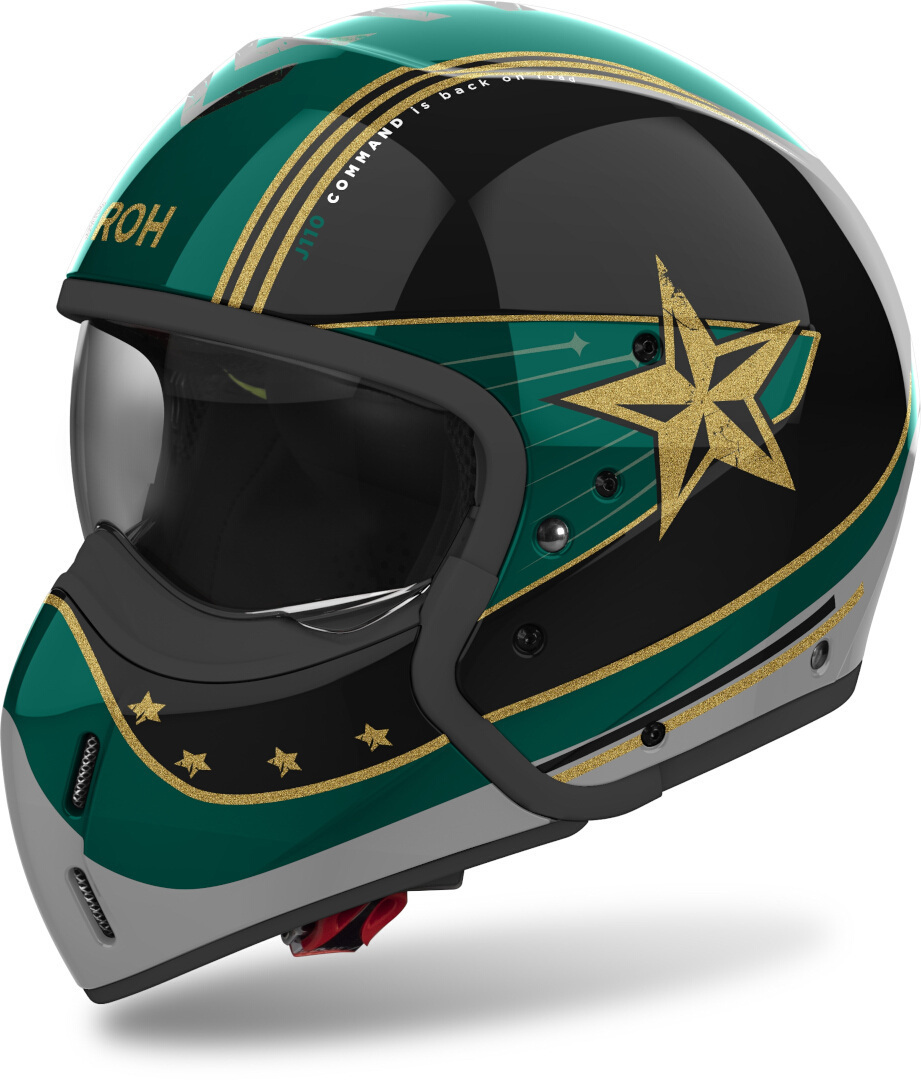Airoh J110 Command Casco Jet negro/verde L (59/60) Figura 3