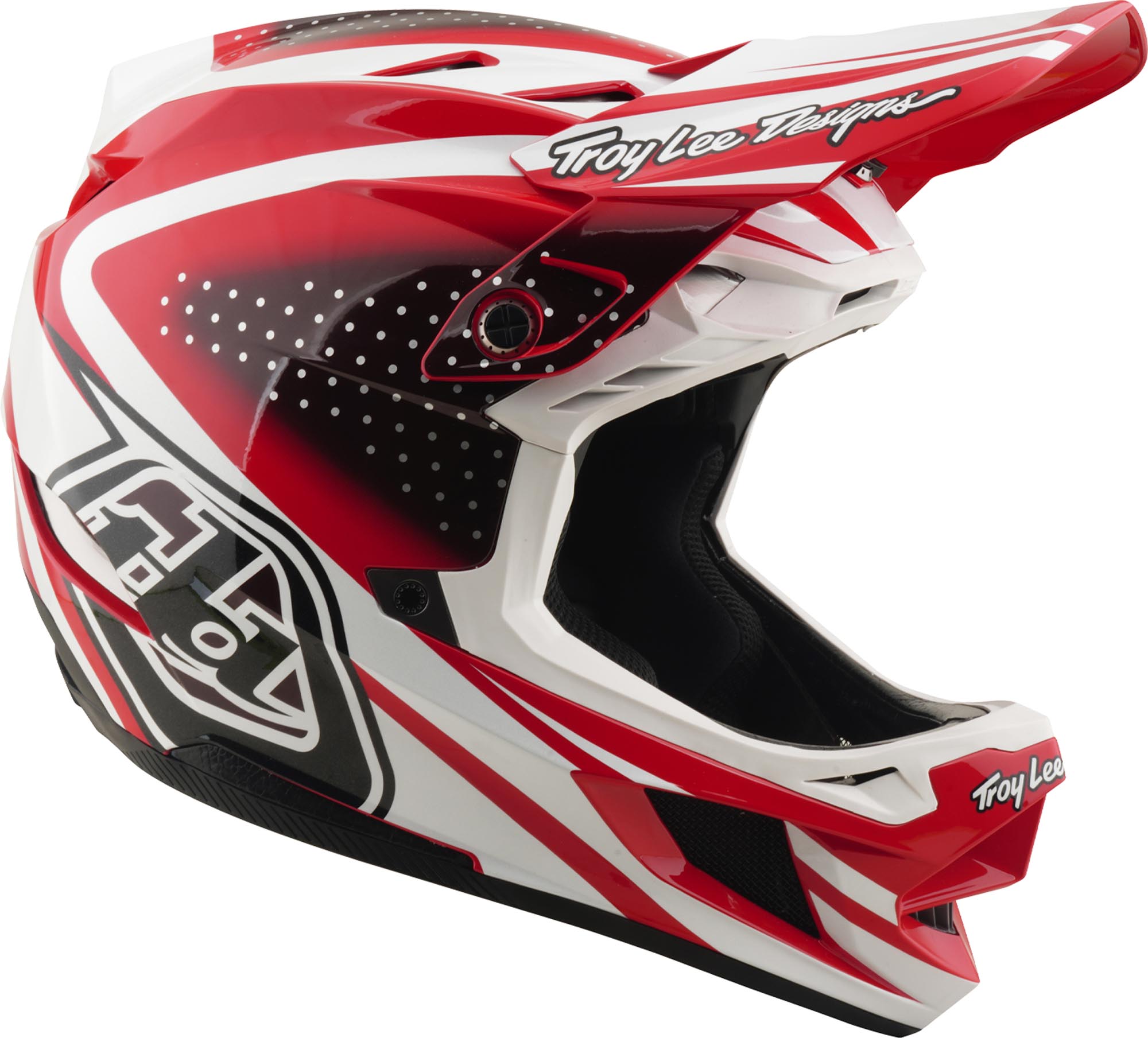Troy Lee Designs D4 Polyacrylite MIPS The Line Casco de descenso Rojo/Blanco XS (53/54) Figura 2