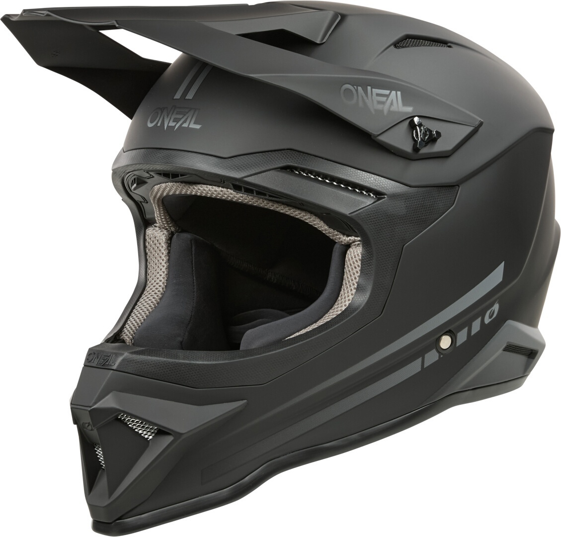 Oneal 1SRS Solid Capacete de motocross Black Matt M Figura 1