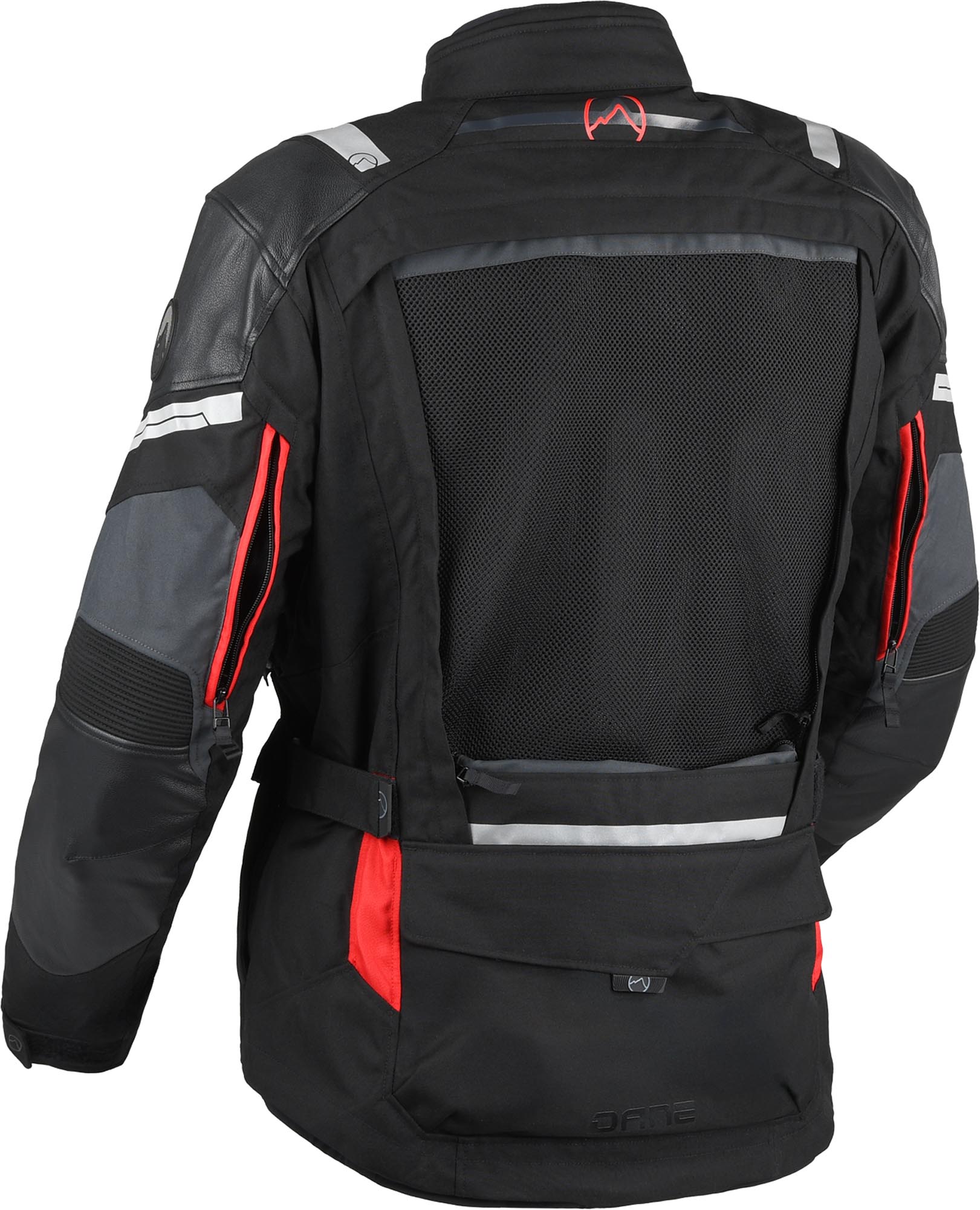 DANE Eventyr Gore-Tex waterdichte motorfiets textieljas zwart/grijs/rood 2XL Figuur 4