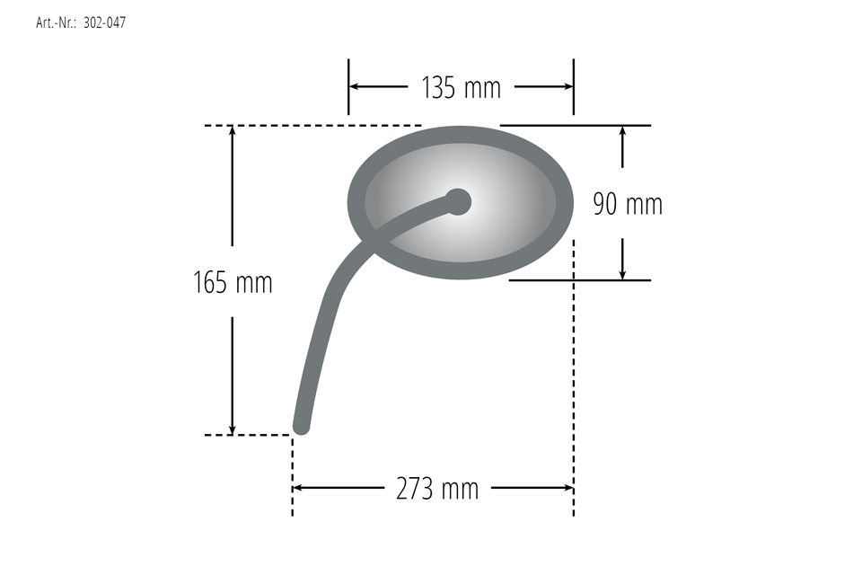SHIN YO Lenkerspiegel, rechteckig Dreapta Figura 2