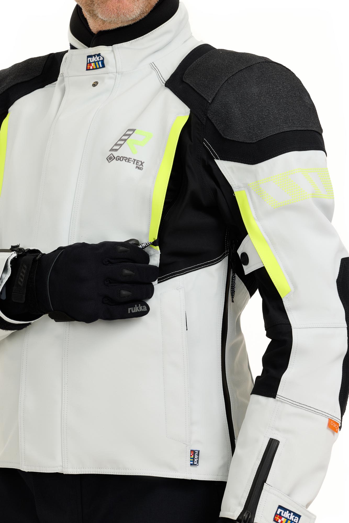 Rukka Shield-R Chaqueta textil para motocicleta gris/amarillo 48 Figura 6