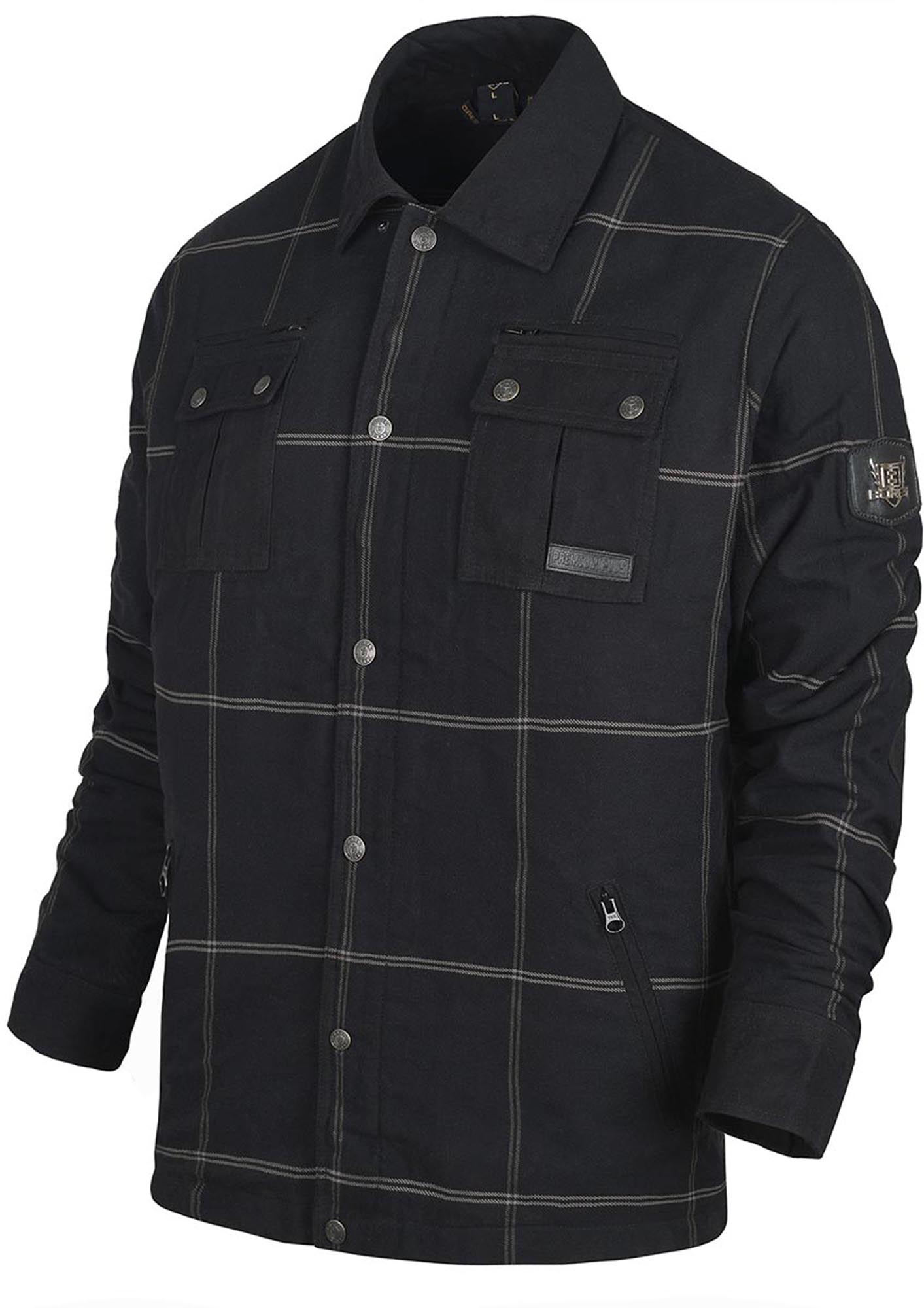 Bores Lumberjack Premium Plus Bortexx Moottoripyöräpaita AAA musta/harmaa S Kuva 4
