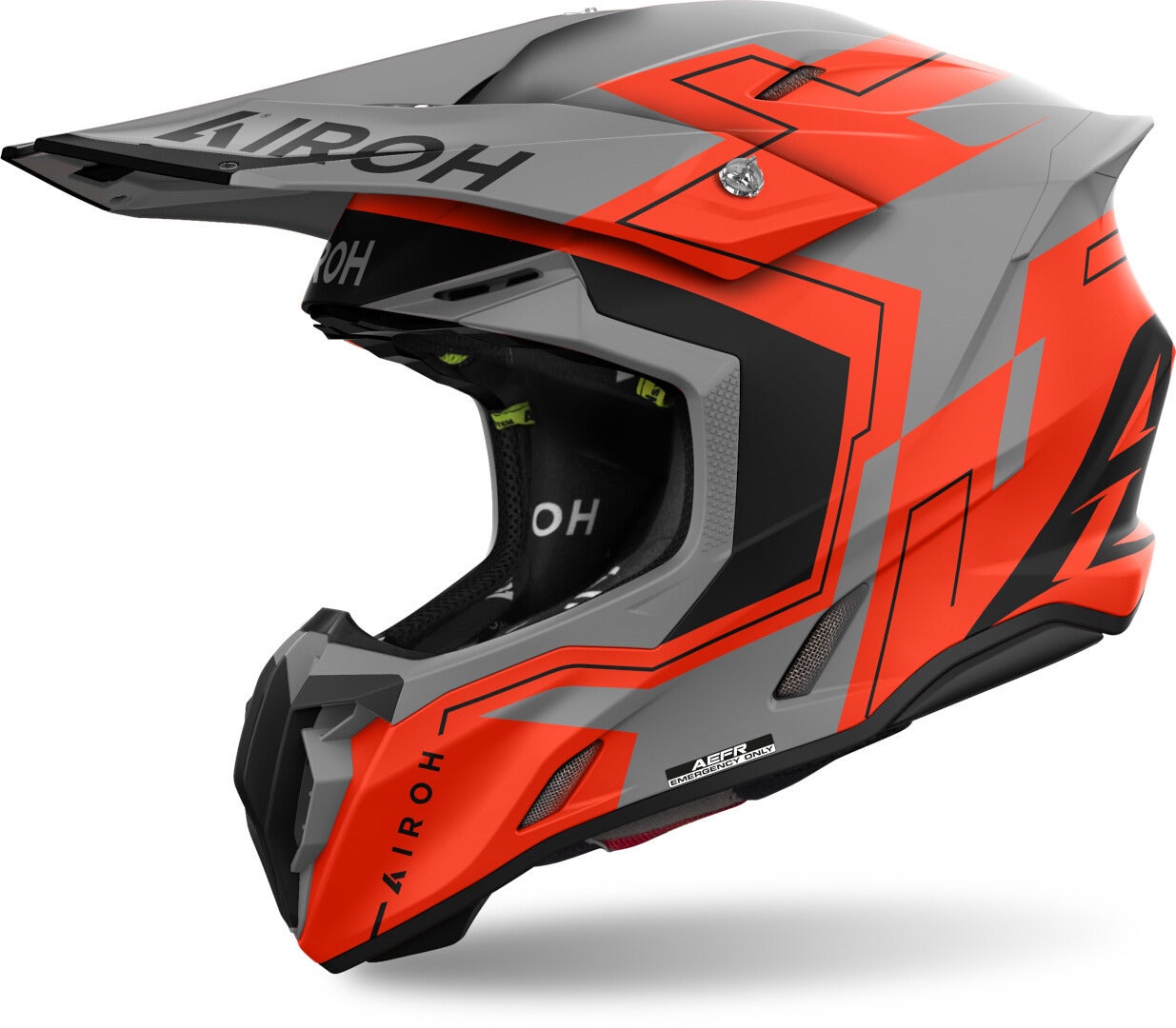 Airoh Twist 3 Dizzy Motocross Helm grau matt/orange M (57/58) Abbildung 1