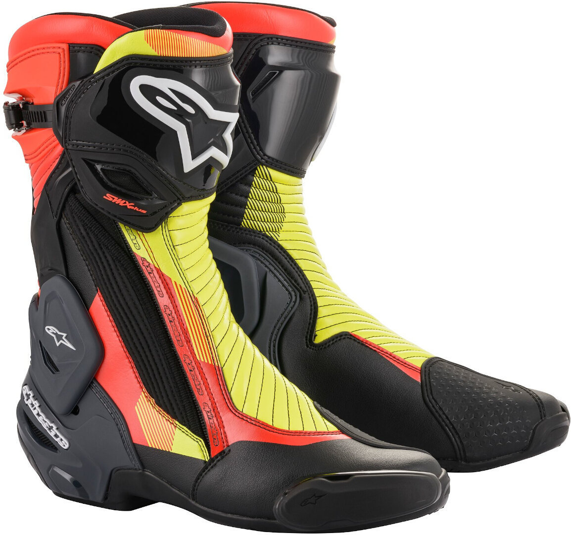 Alpinestars SMX Plus v2 Motorcycle Boots black/red/yellow 42 Figure 1