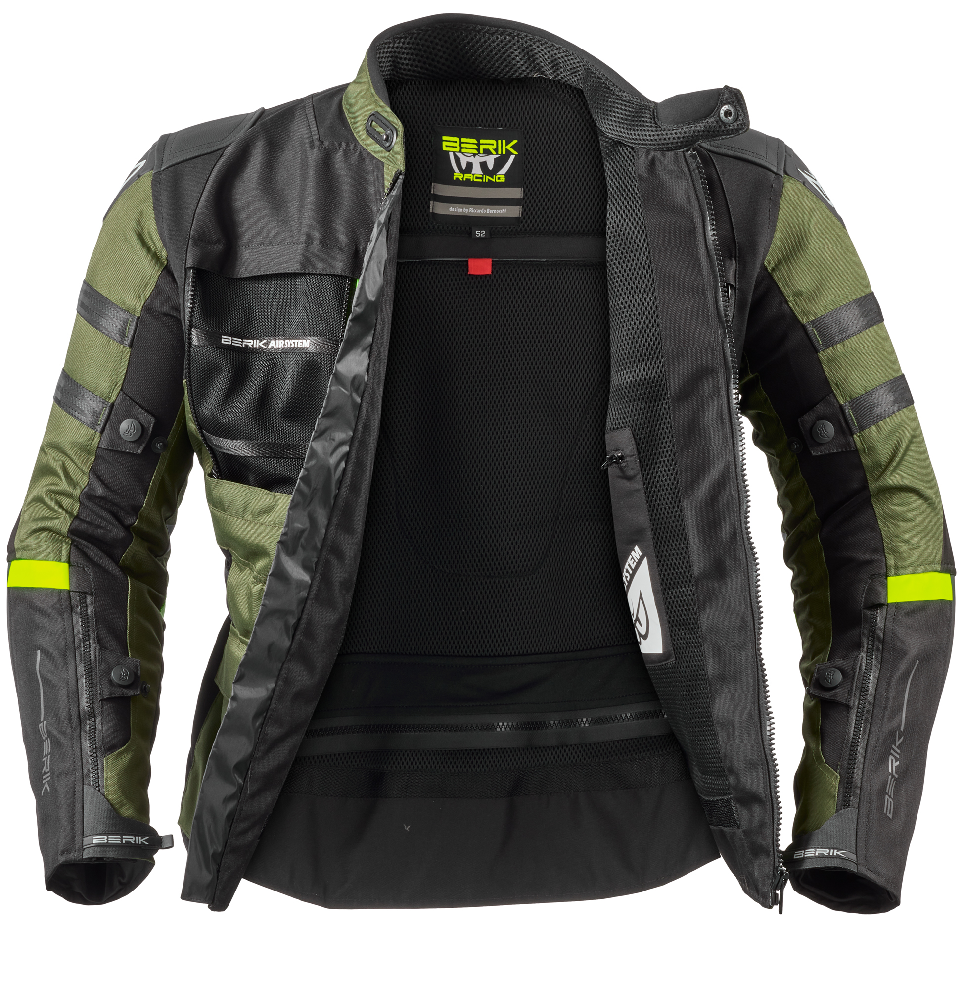 Berik Absolute Zero RX Motorcycle Textile Jacket black/olive 56 Figure 3