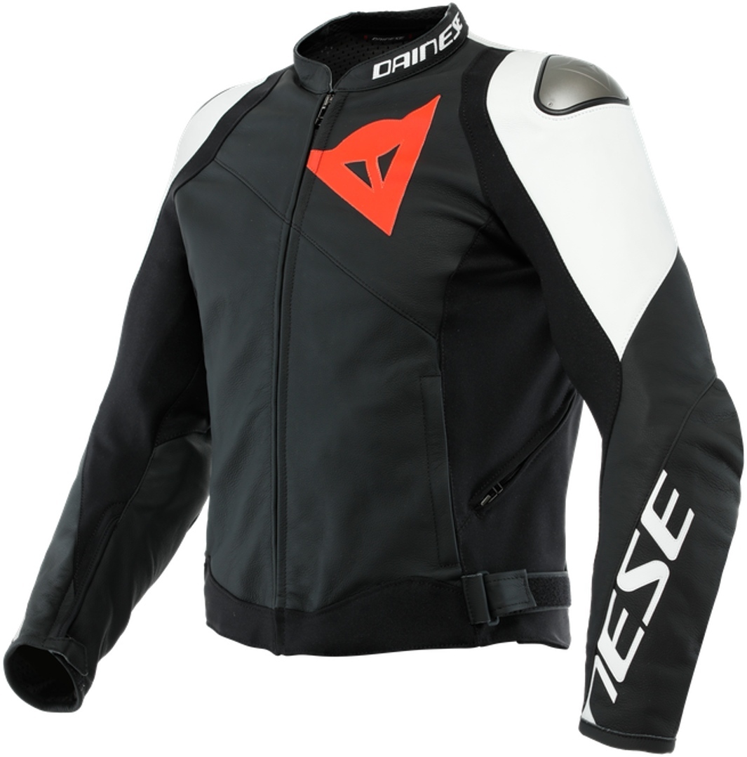 Dainese Sportiva Jachetă de piele de motocicletă alb/negru 44 Figura 1