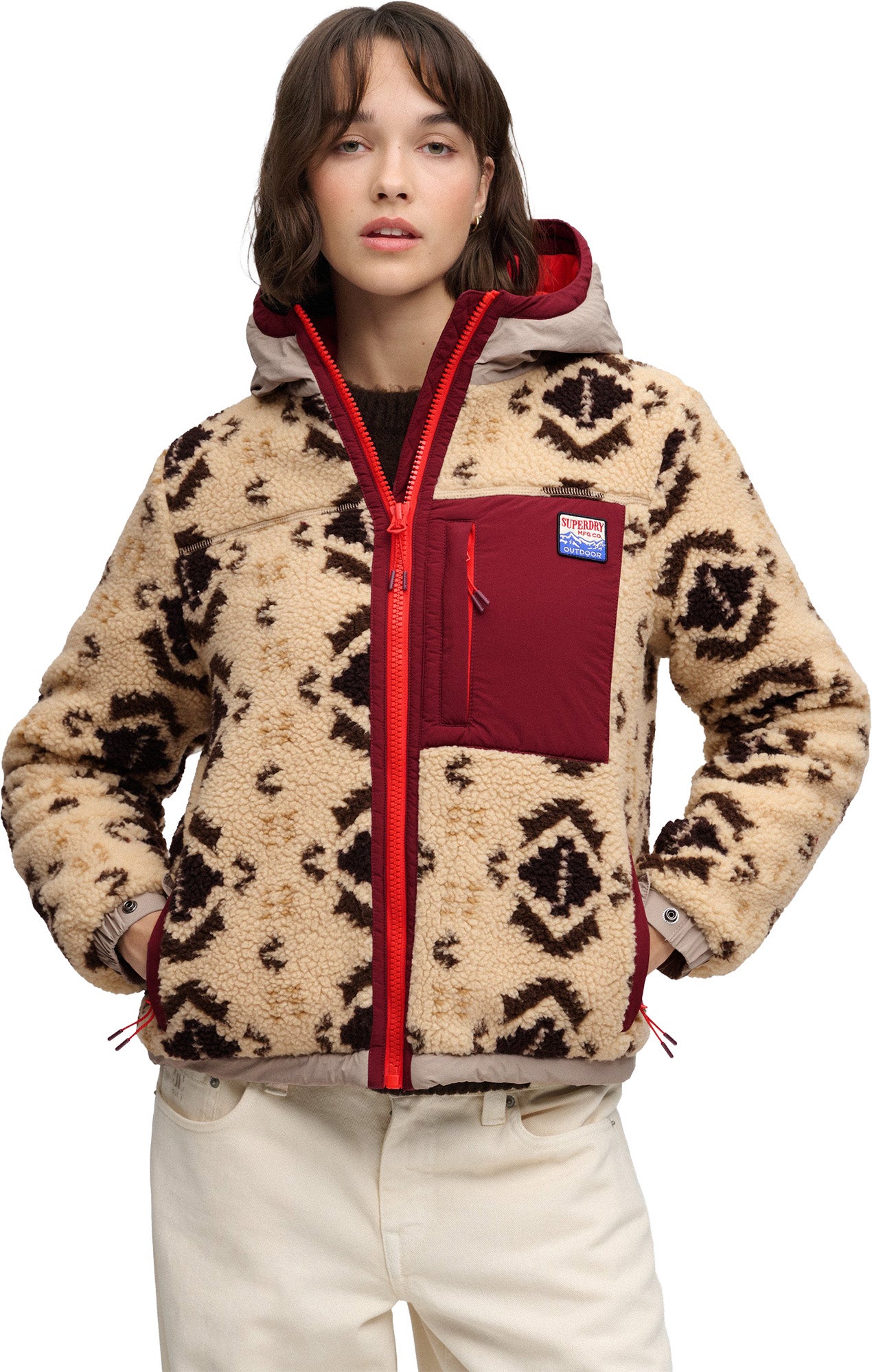 Superdry & Co Sherpa Jacquard Fleece Γυναικείο υβριδικό μπουφάν L Γράφημα 4
