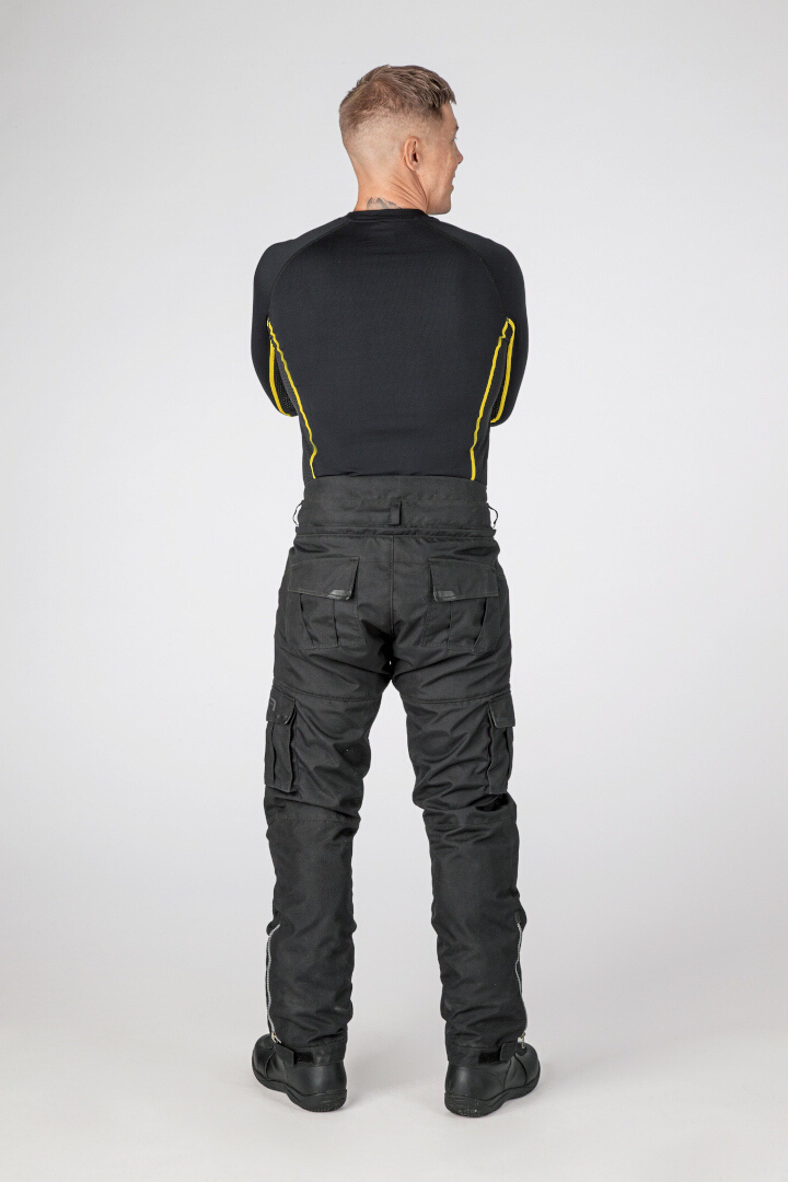 Lindstrands Zion vattentät motorcykel textil byxor svart 50 L30 Figur 3