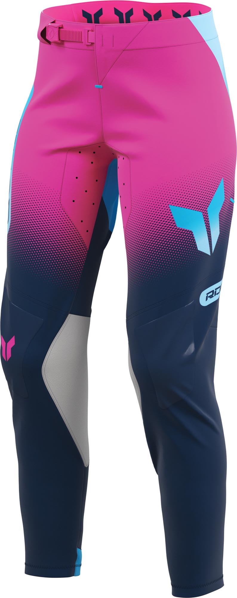 Thor Sportmode Merge Damer motocrossbukser blå/pink 1/2 Figur 1