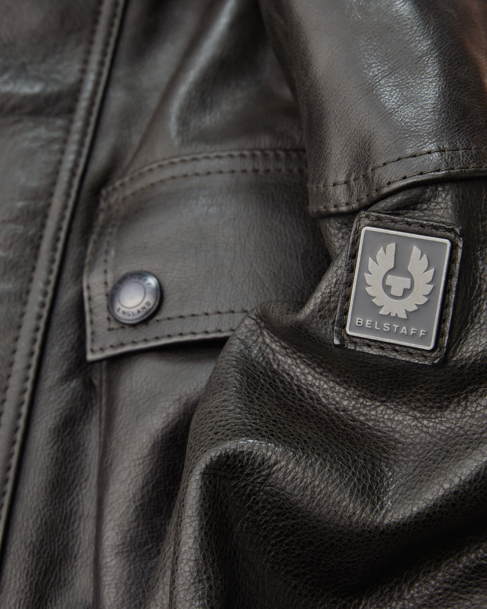 Belstaff Trialmaster Motorrad Lederjacke schwarz M Abbildung 5
