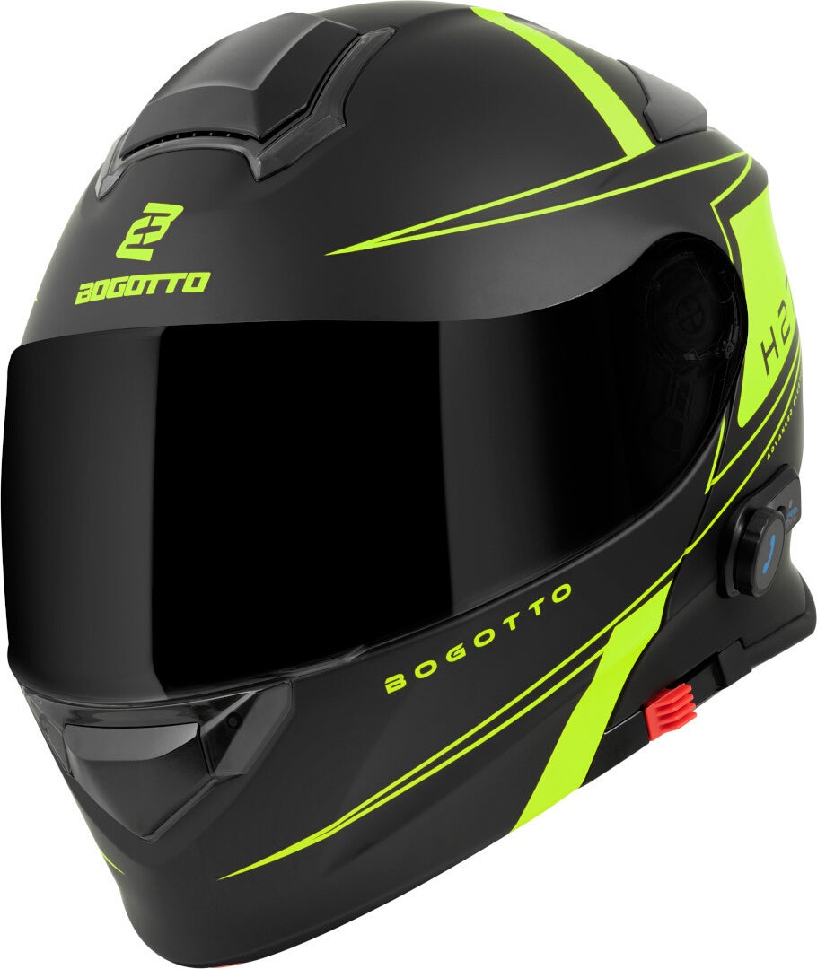 Bogotto H271 BT Taog Bluetooth Hjelm sort mat/gul XL Figur 2
