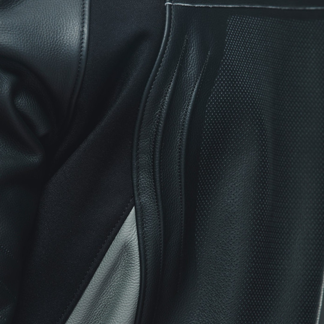 Dainese Racing 4 Perforierte Motorrad Lederjacke schwarz/grau 50 Abbildung 3