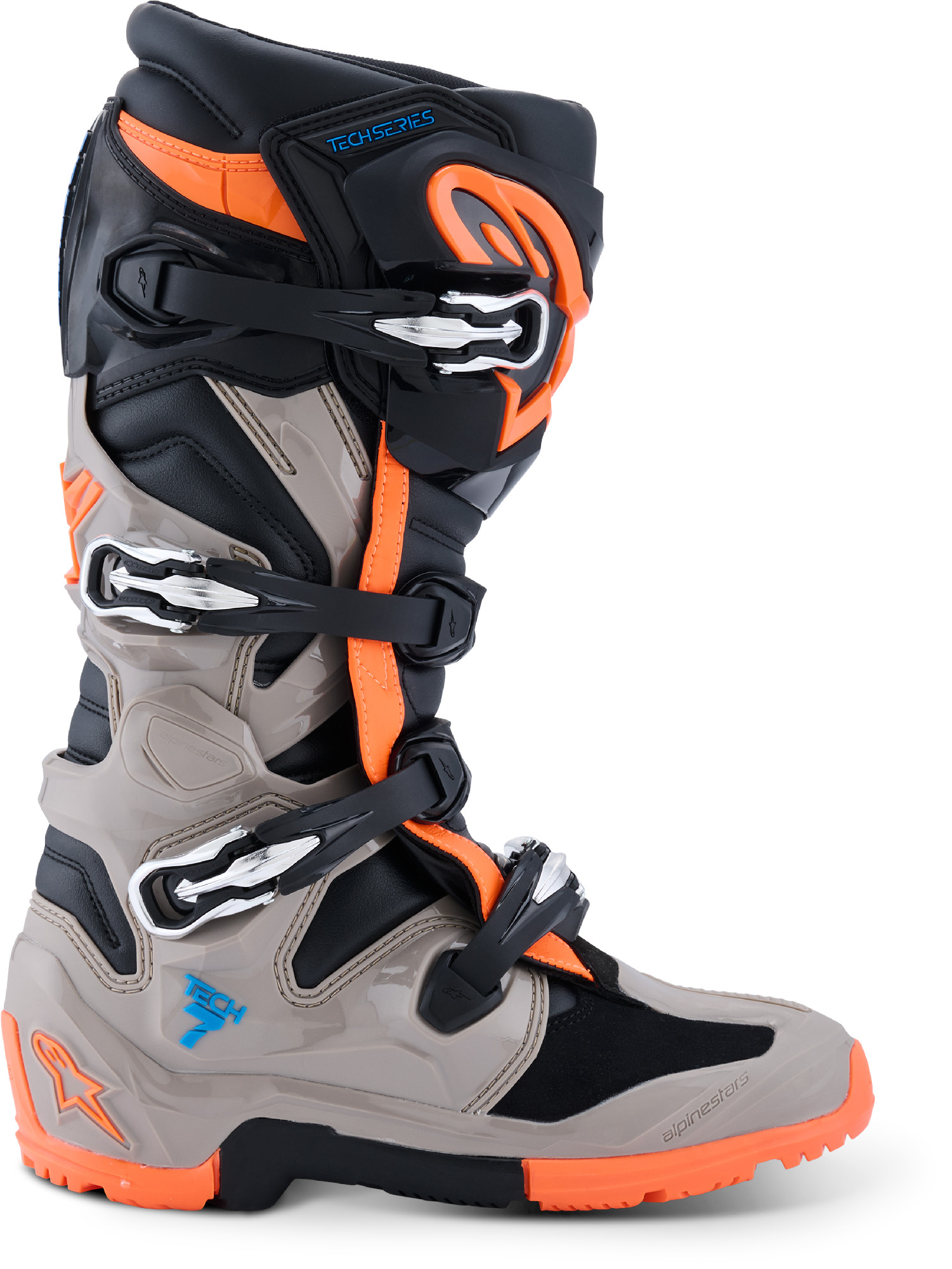Alpinestars Tech 7 Enduro 2026 Motocross støvler grå/sort/orange 9 Figur 4