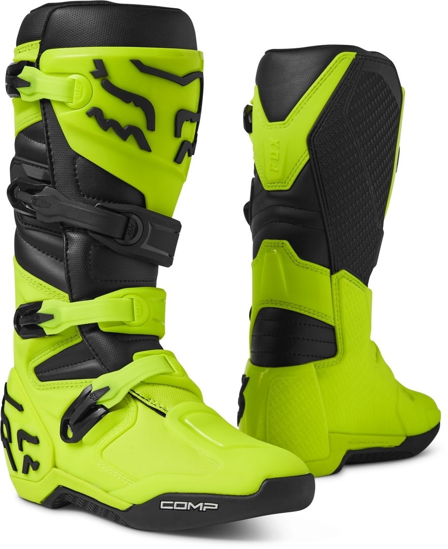 FOX Comp Motocross støvler sort/neon-gul 10 Figur 1
