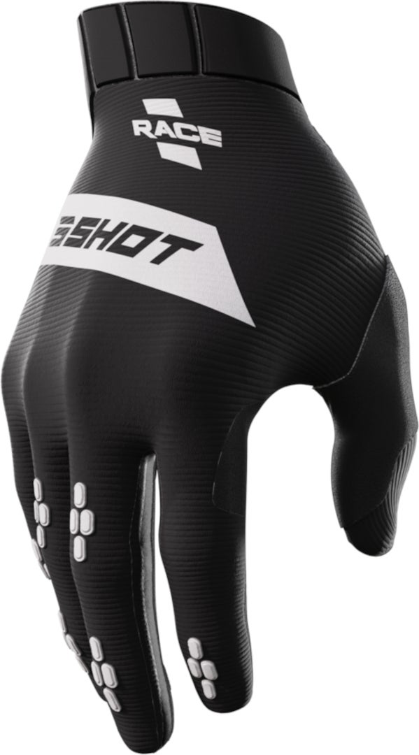 Shot Race Motocross Handsker Sort/hvid 8 Figur 1