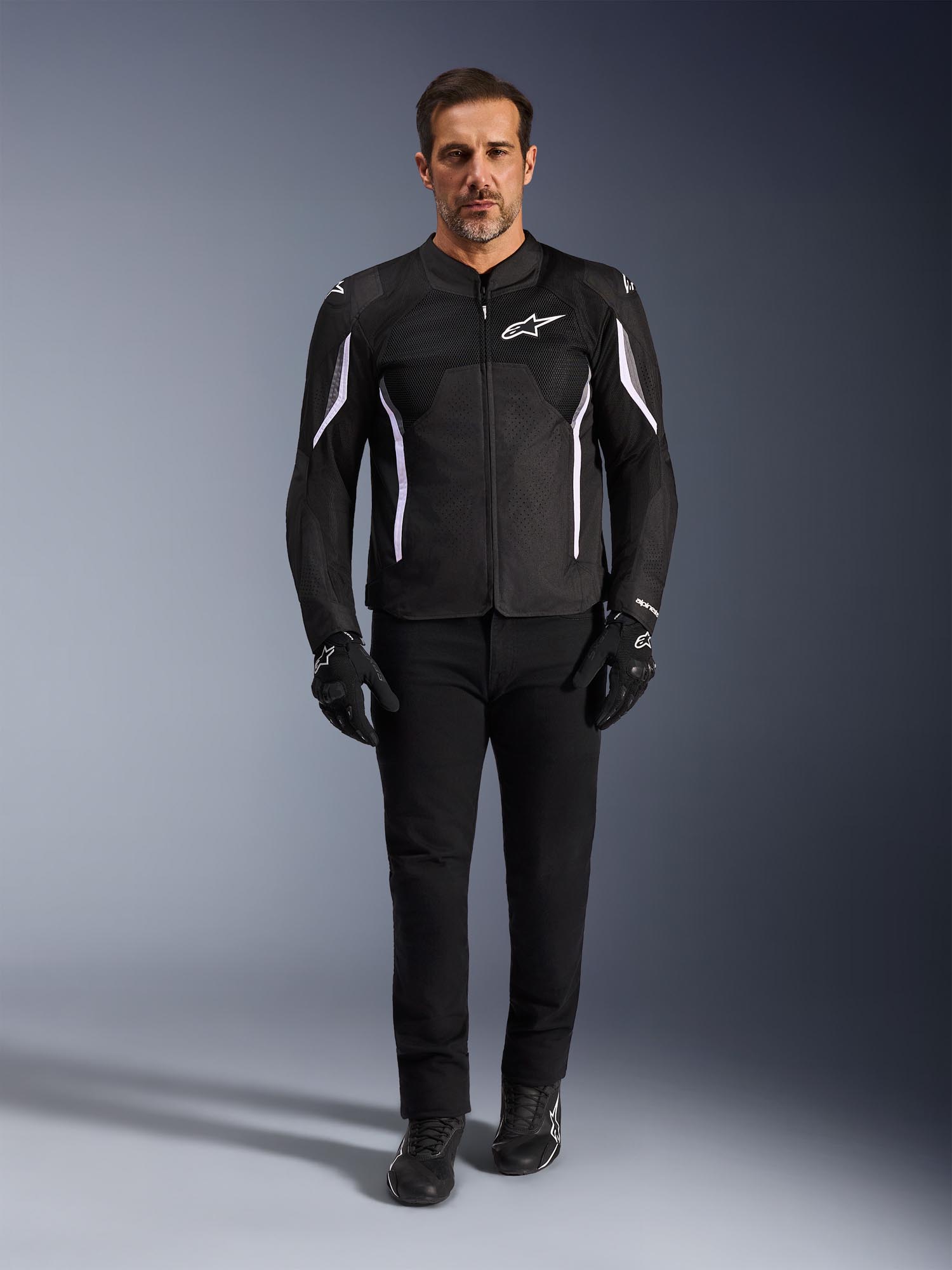 Alpinestars AST V3 Air perforierte Motorrad Textiljacke schwarz/grau/weiß 4XL Abbildung 4