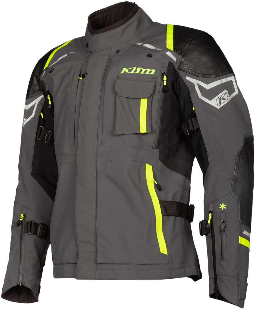 Klim Kodiak Motorcycle Textile Jacket grey/yellow 58 Figure 1
