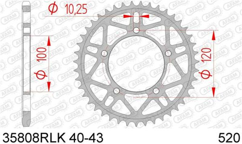AFAM Ultralätt stålkrona 35808 - 520 Figur 1
