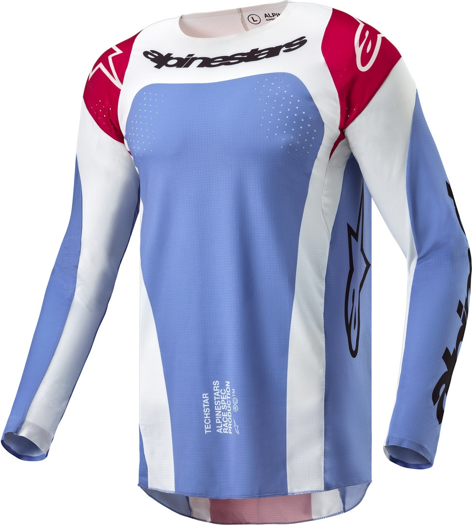 Alpinestars Techstar Ocuri Motocross Jersey hellblau/weiß L Abbildung 1