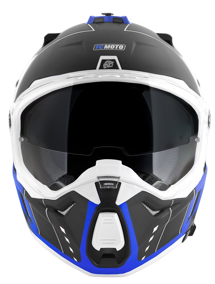 FC-Moto Merkur Pro Air Casco Enduro nero/blu 2XL Figura 8