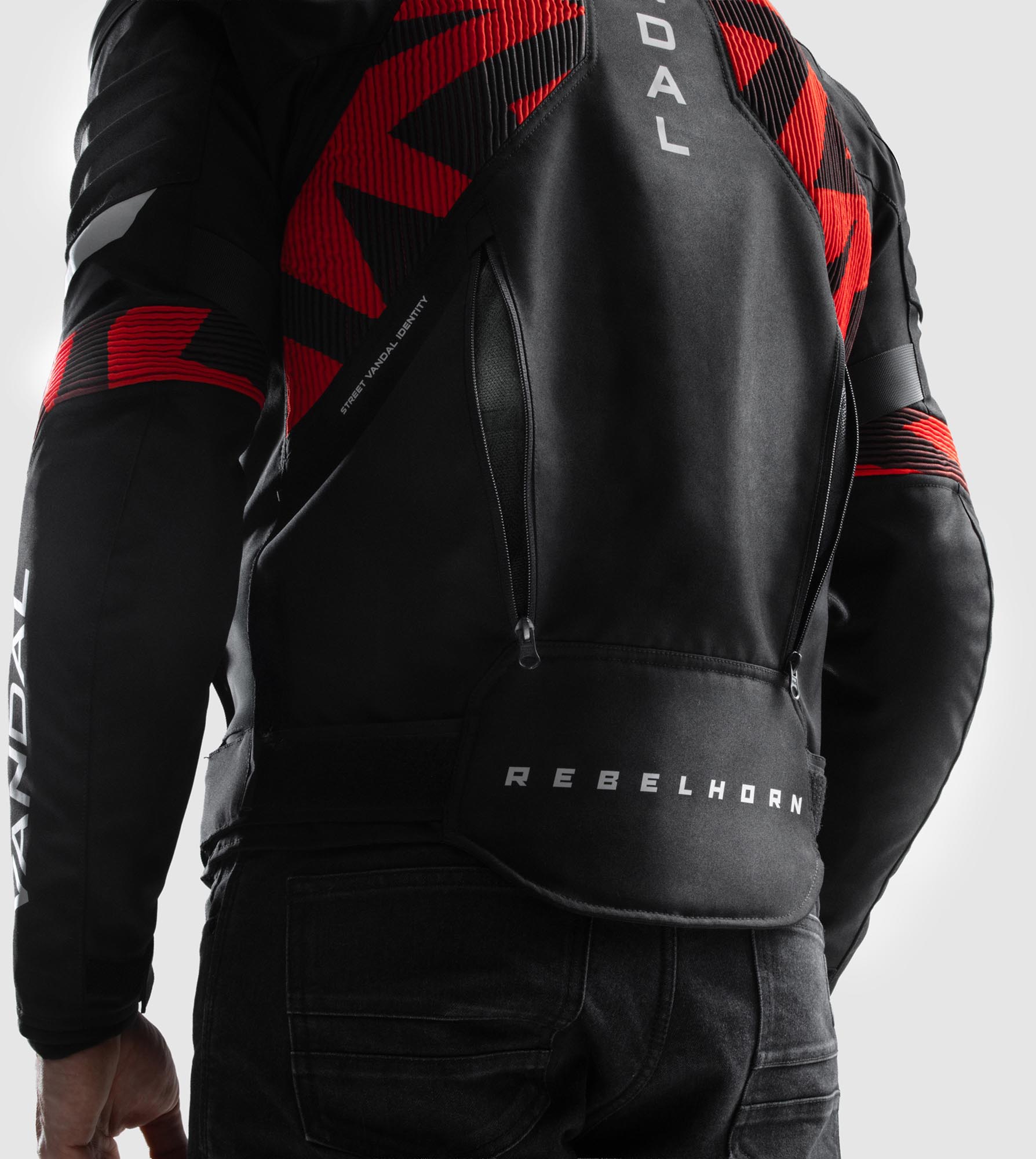Side view of Rebelhorn Vandal 2 waterproof Motorcycle Textile Jacket
