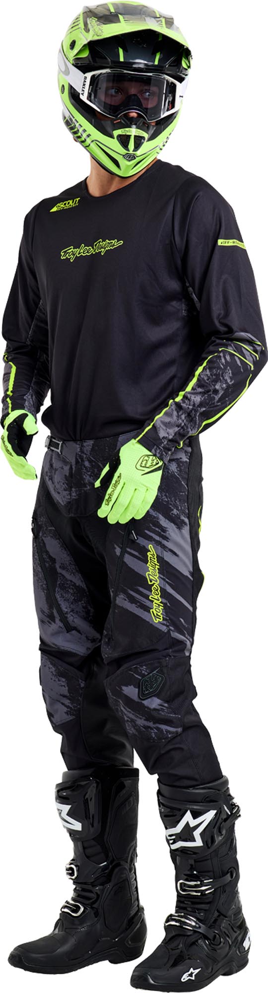 Troy Lee Designs Scout GP Pro Slab Motocrossbukser Sort 28 Figur 3