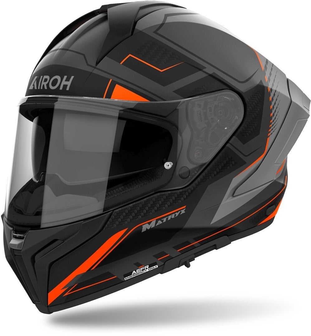 Airoh Matryx Rocket Casco nero opaco/grigio/arancione XXL (63) Figura 1