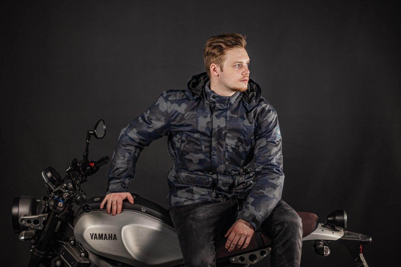 Merlin Belmot Camo Motorcycle Waxed Jacket dark blue 3XL Figure 6