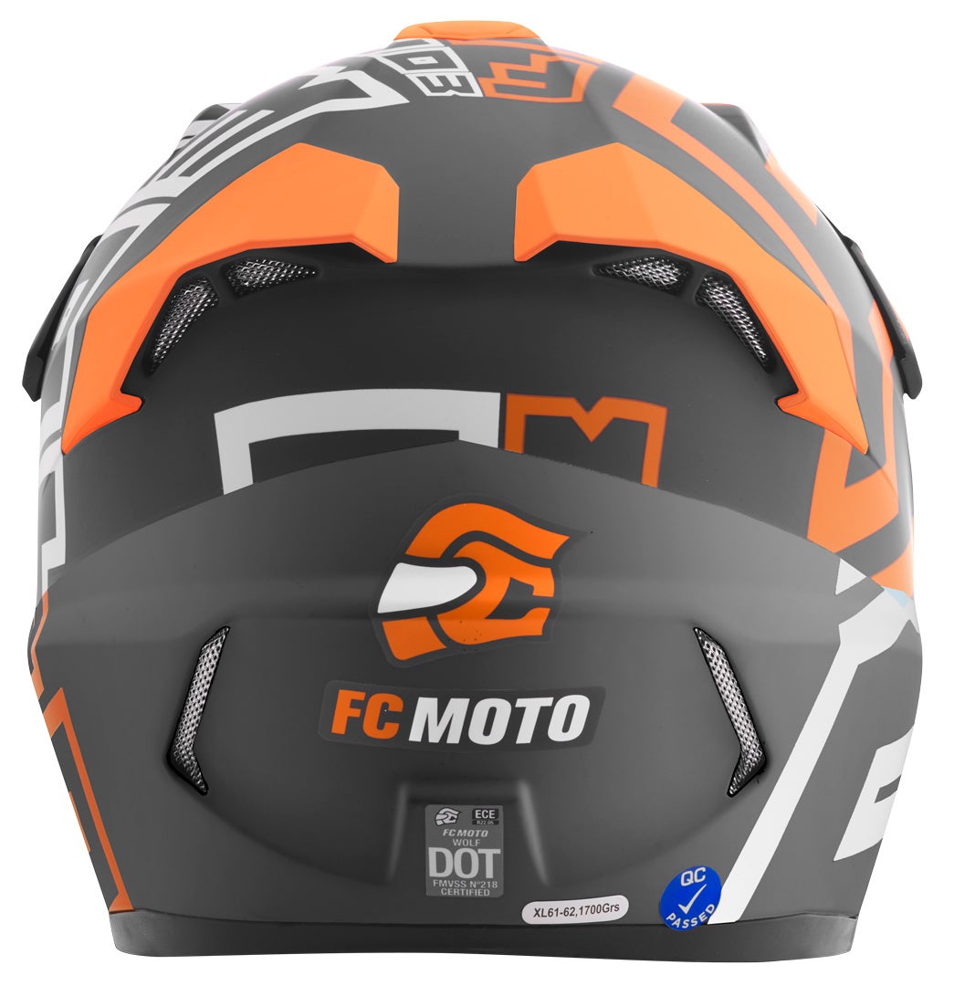 FC-Moto Merkur Flex Casco Motocross nero/bianco/rosso L Figura 8