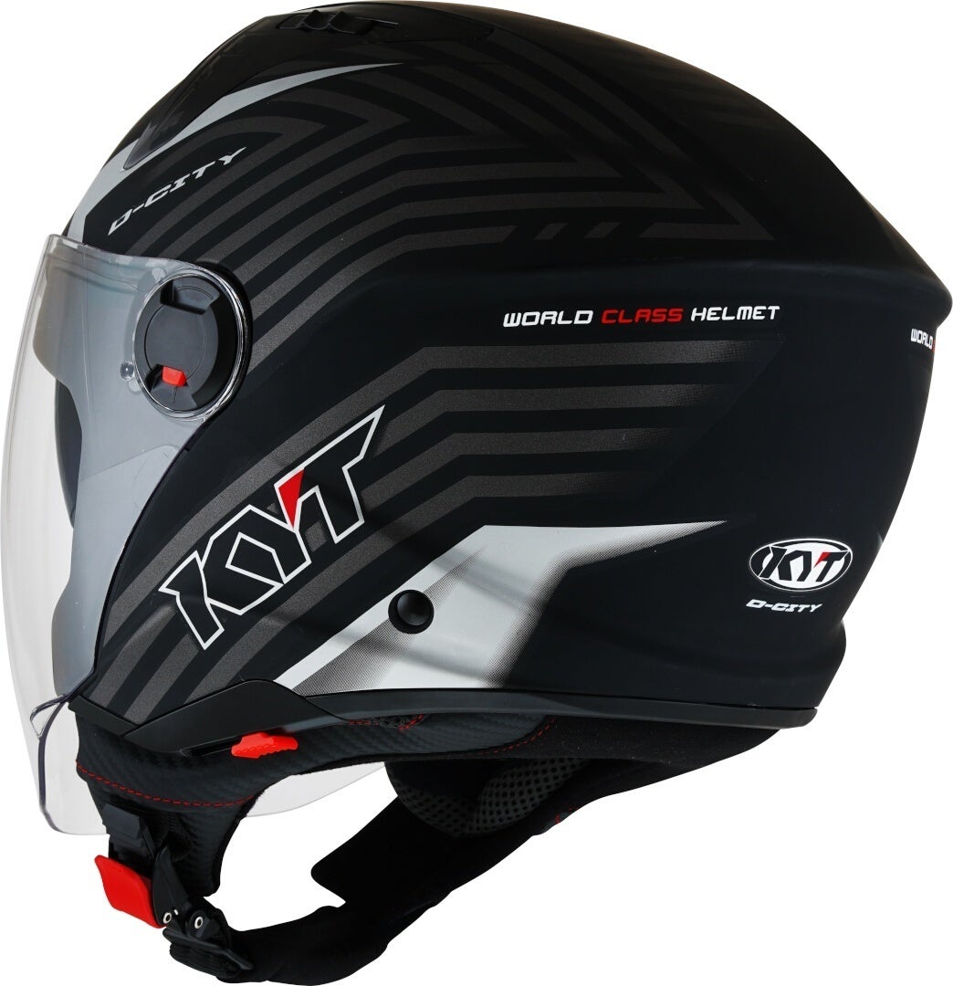 KYT D-City Lucent Casco Jet nero opaco/argento M (57/58) Figura 5