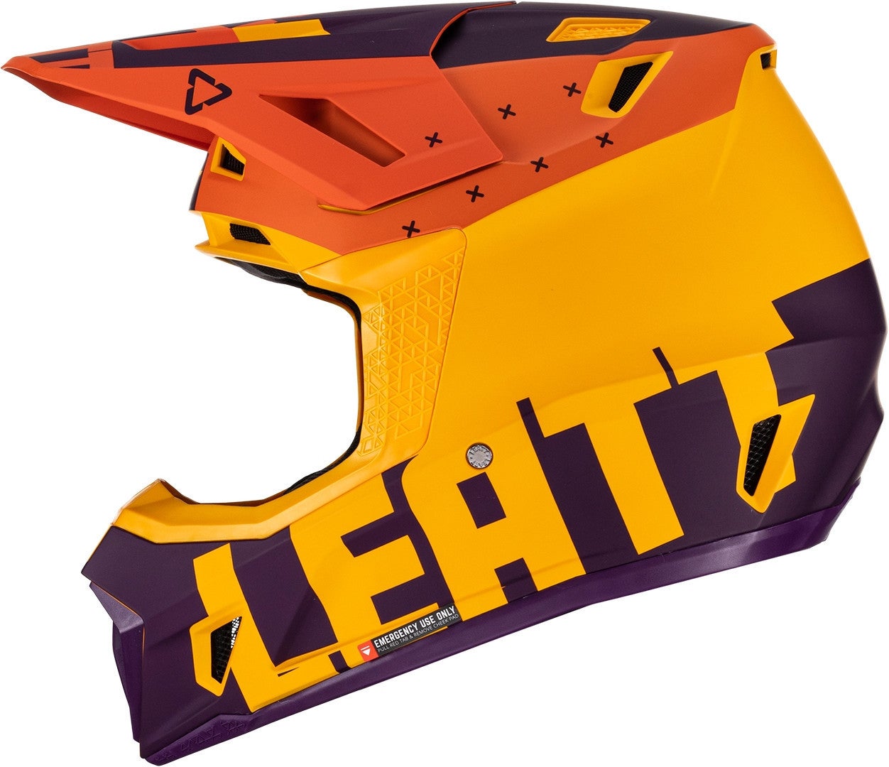 Leatt 7.5 Tricolor Capacete de Motocross com Óculos Laranja S (55/56) Figura 4