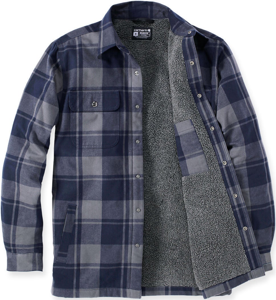 Carhartt Heavyweight Flannel Sherpa Camicia blu M Figura 2