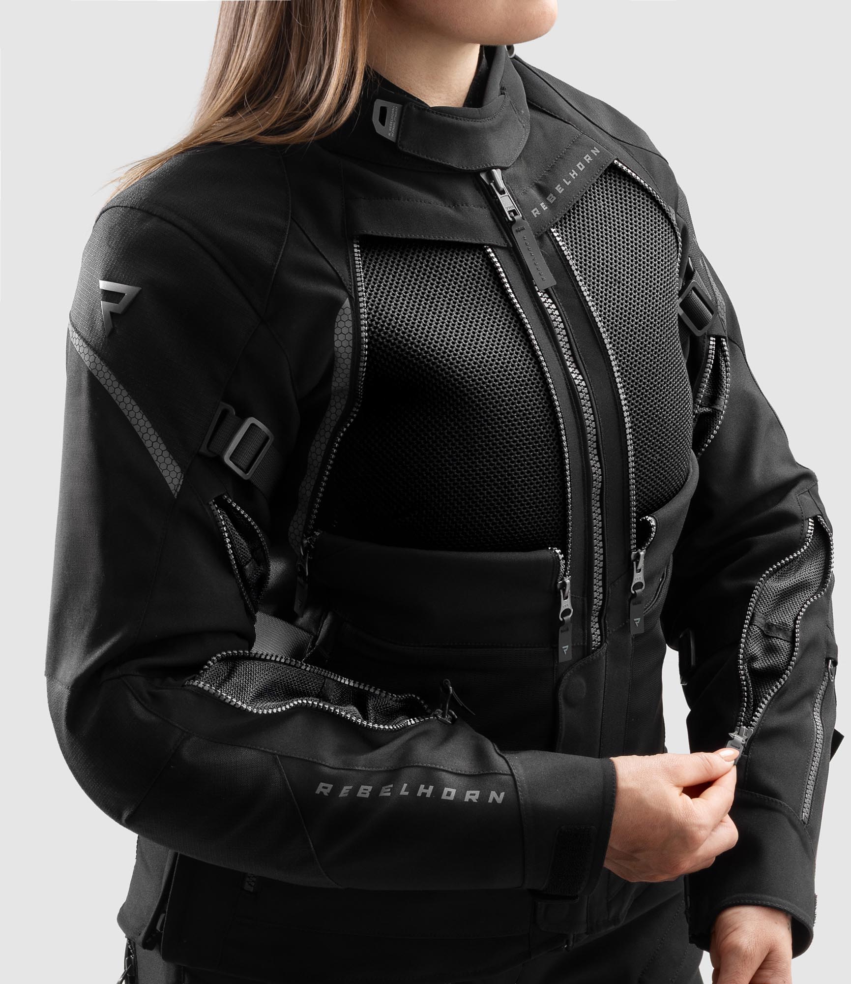 Rebelhorn Hardy 3.0 waterproof Ladies Motorcycle Textile Jacket black S Figure 3