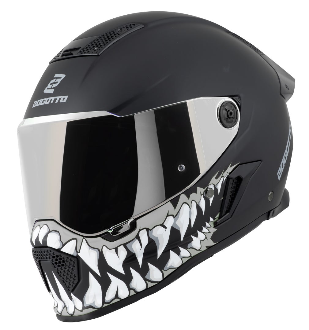 Bogotto Rapto Jaws Capacete Preto/Cinza fosco XL Figura 11