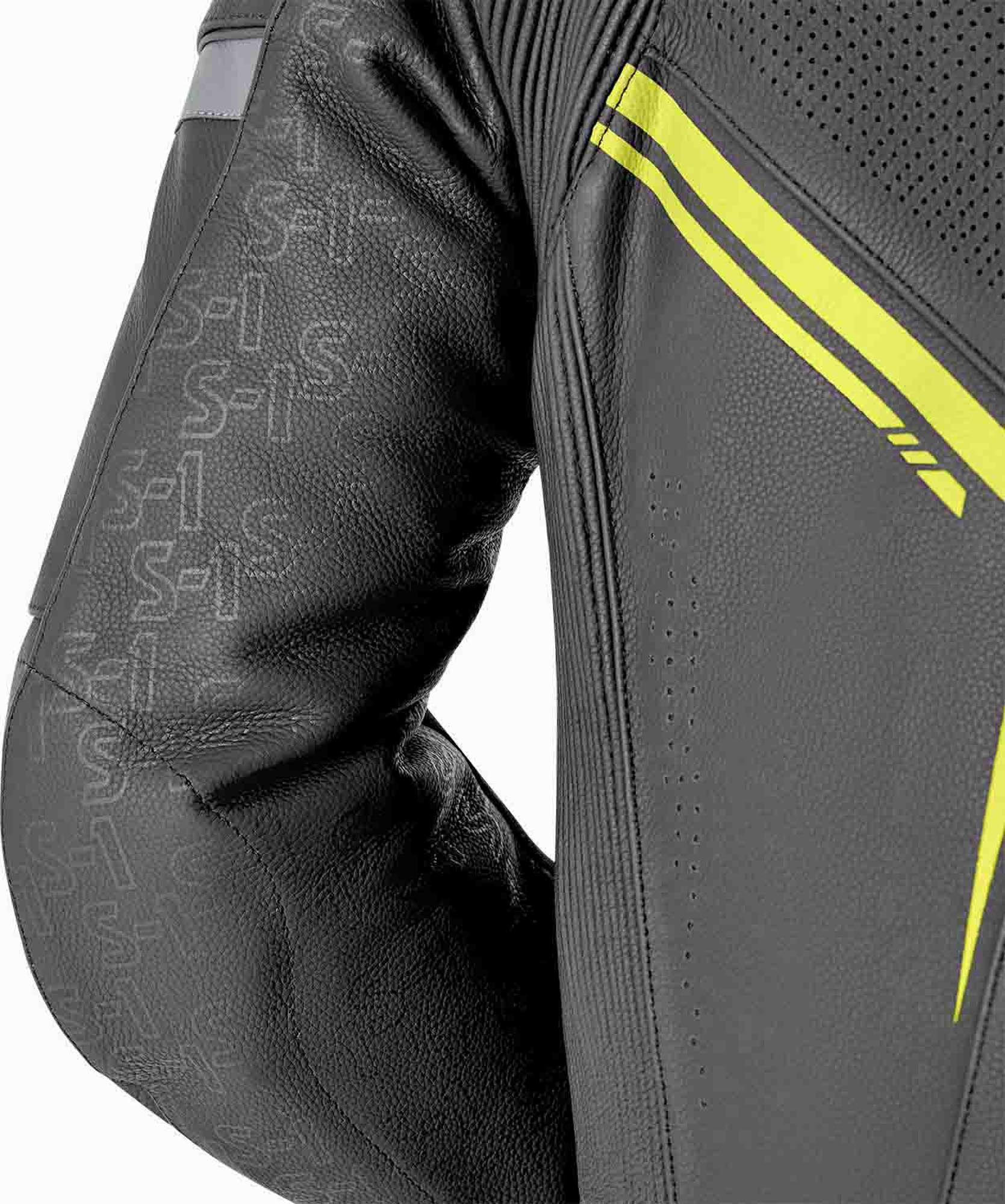 RST S1 D30 perforated 1-Piece Motorcycle Leather Suit black/neon-yellow 54 Figure 4