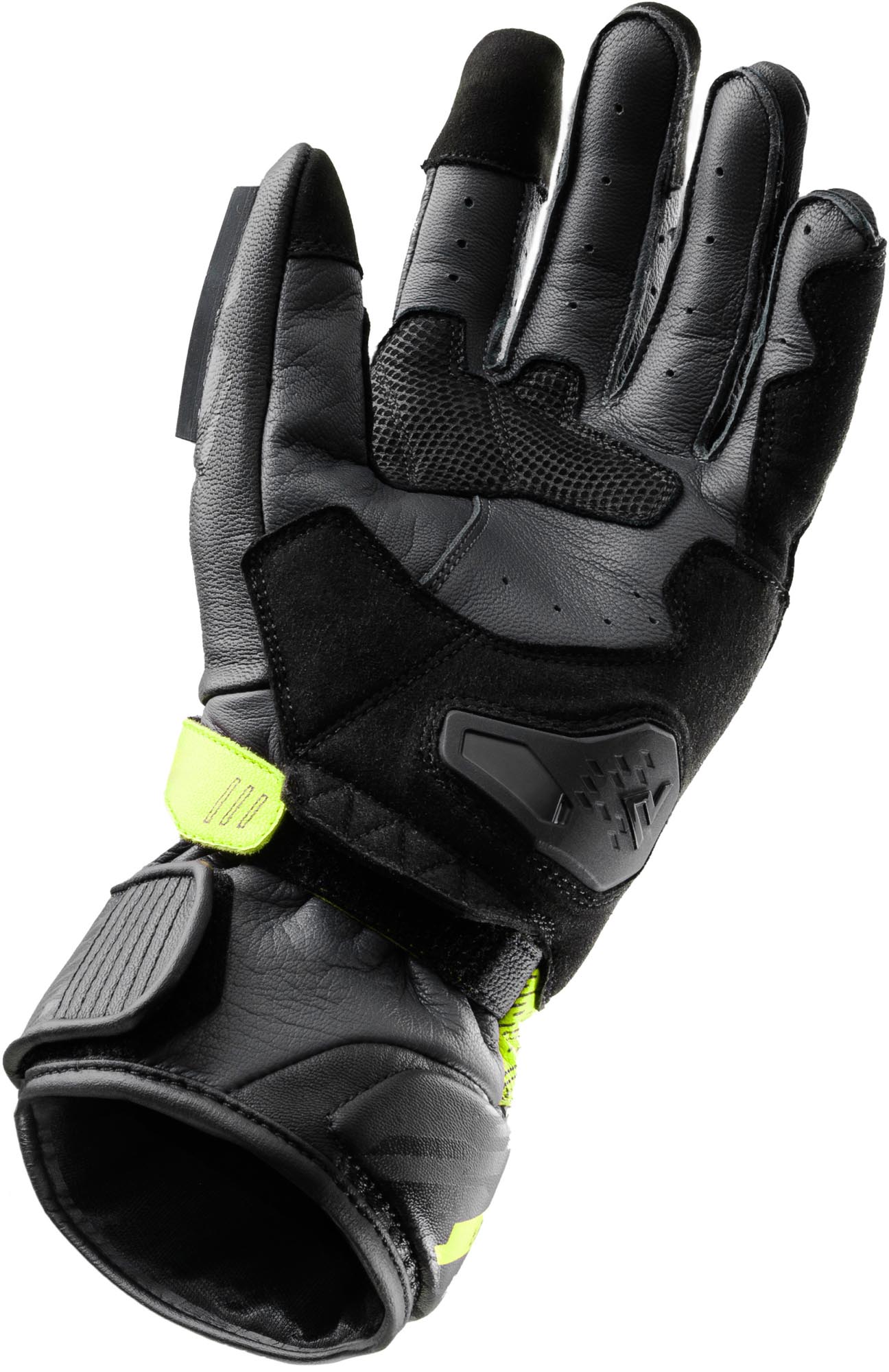 Rebelhorn Viper Motorcycle Gloves black/grey/yellow 3XL Figure 2