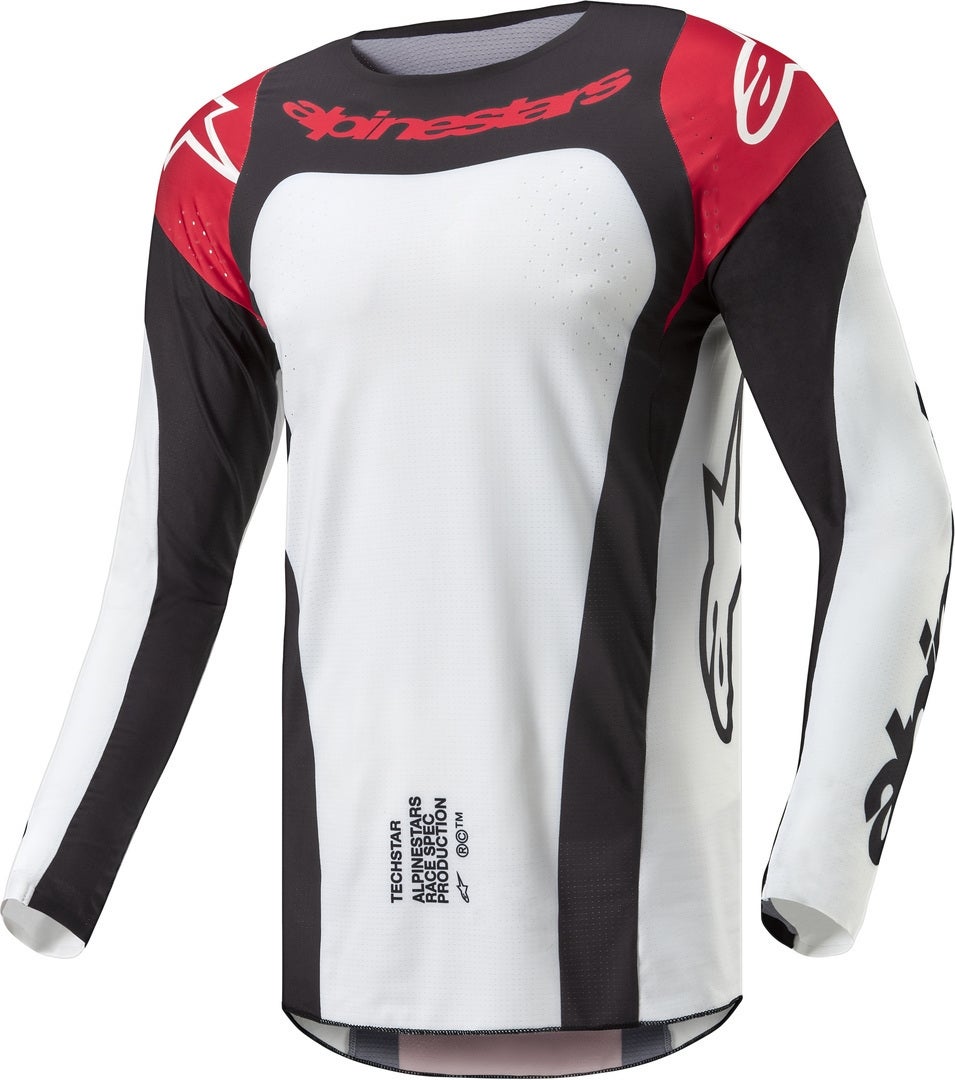 Alpinestars Techstar Ocuri Motokrosový dres bílá/černá/červená L Obrázek 1