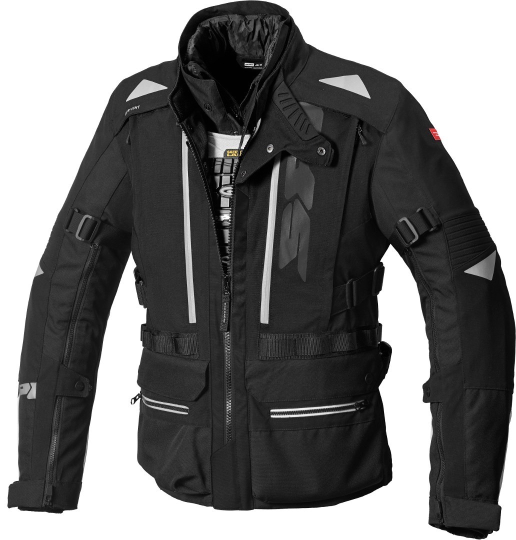 Spidi H2Out Allroad Motorcycle Textile Jacket black/grey L Figure 2