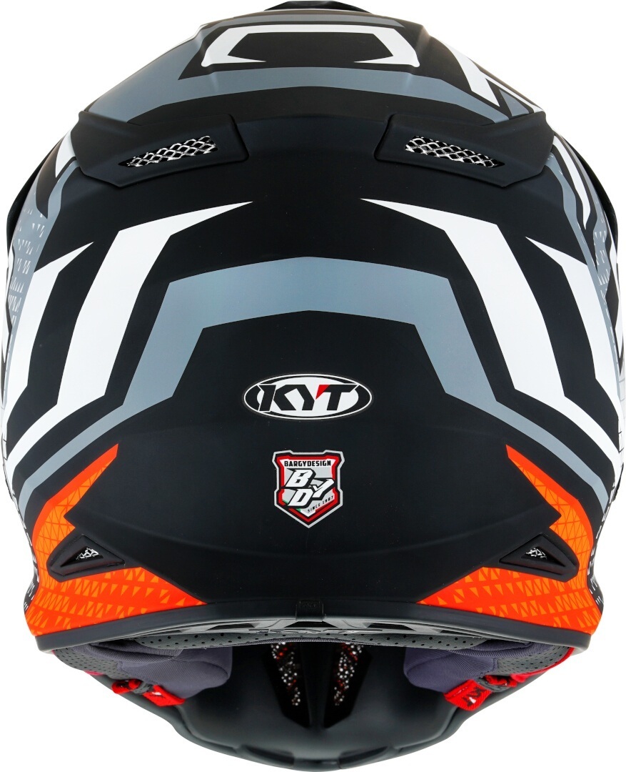 KYT Skyhawk Hyperflow Motocross hjälm grå matt/orange XS (53/54) Figur 5
