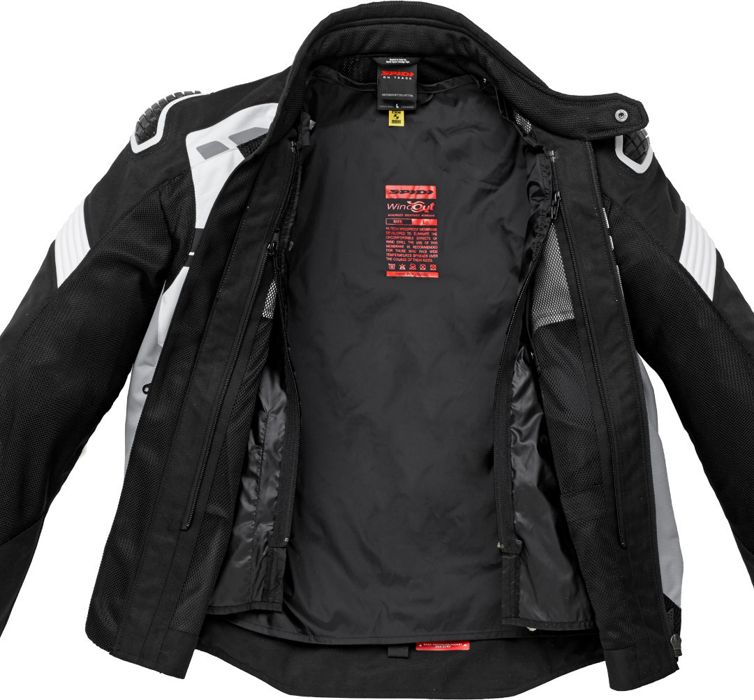 Spidi Warrior Net 2 Veste Textile moto Noir/Blanc S Figure 4
