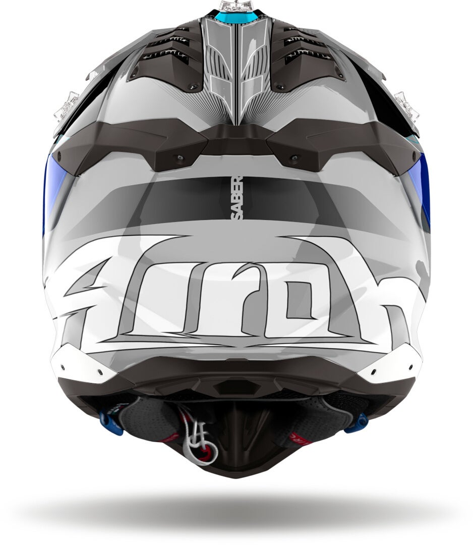 Airoh Aviator 3 Saber Casco da motocross grigio/blu M (57/58) Figura 3