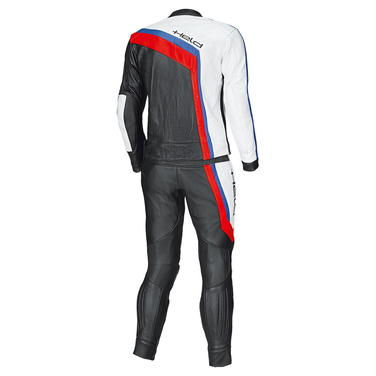 Held Medalist Twee stuk motorfiets leder pak zwart/wit/rood/blauw 56 Figuur 2