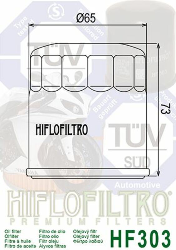 Hiflofiltro Racing oljefilter - HF303RC Figur 3