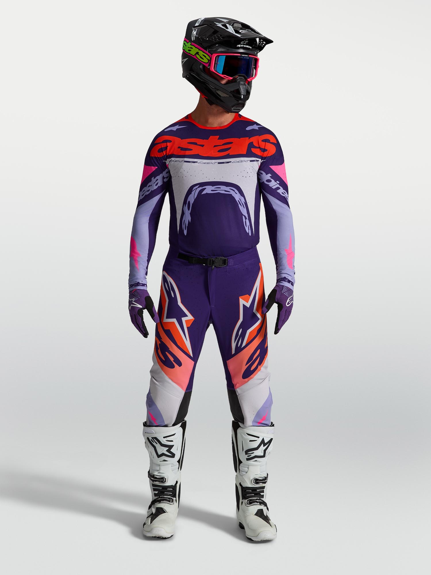 Alpinestars Supertech Dyna Παντελόνι Motocross μωβ/ροζ 38 Γράφημα 5