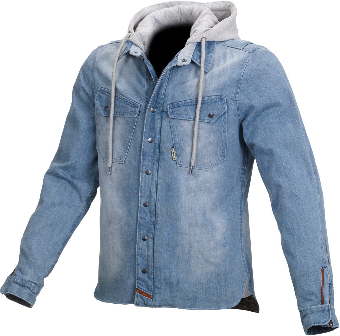 Macna Westcoast Veste textile de moto bleu clair M Figure 1